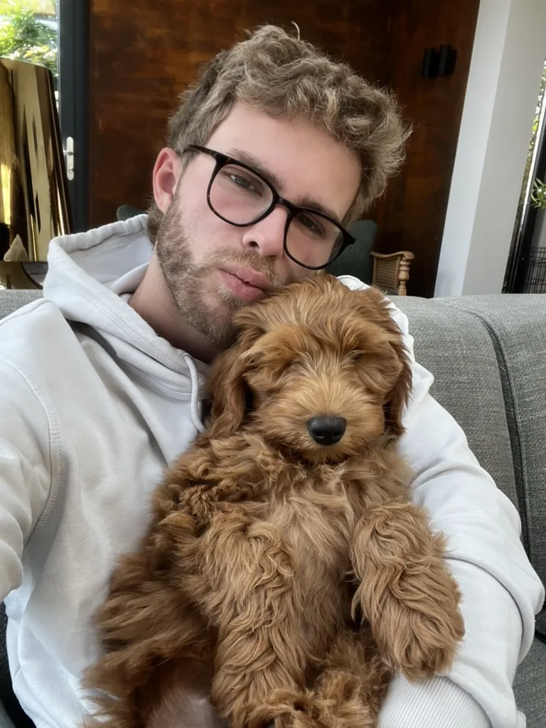 Dion Broers met zijn hond